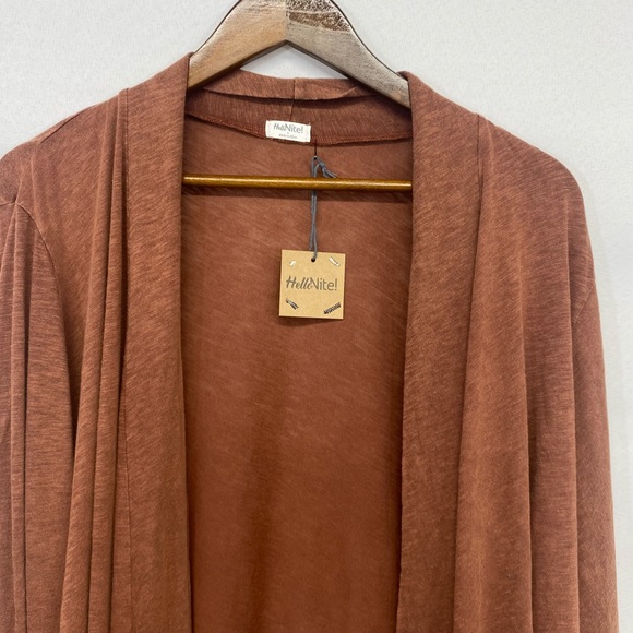 Hello Nite | Rust Open Front Cardigan - Picture 4 of 5